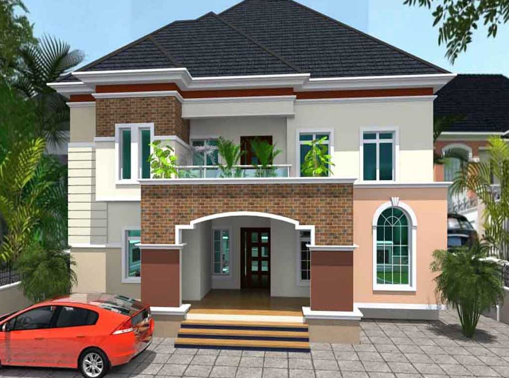 House Plan Modern 5 Bedroom Duplex Ebhosworks