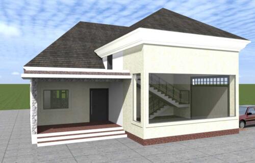 Executive 1 bedroom house plan with garage