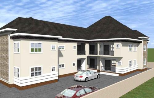 House plan 2 bedroom and 1 bedroom units apartment