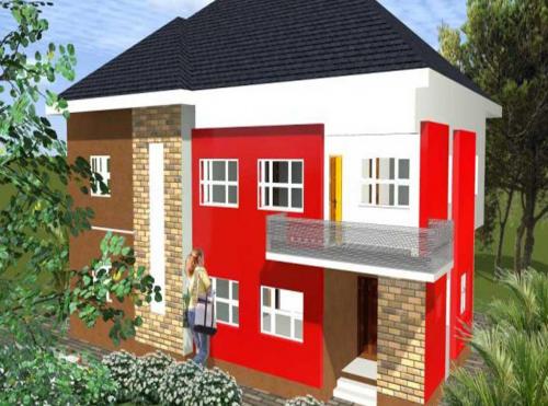 4-Bedroom-Duplex-House-Plan-With-Mini-Lounge 