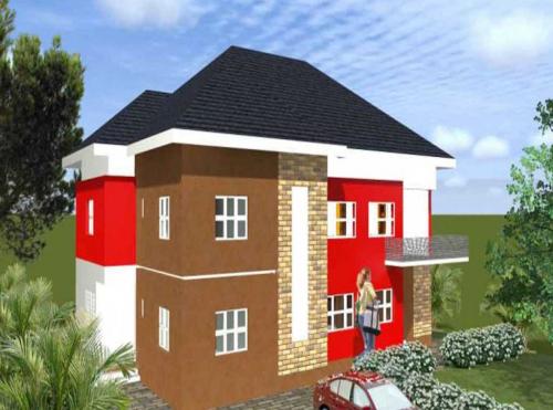 4-Bedroom-Duplex-House-Plan-With-Mini-Lounge 