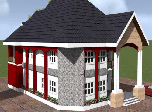 4-Bedroom-Simple-Duplex-house-plan