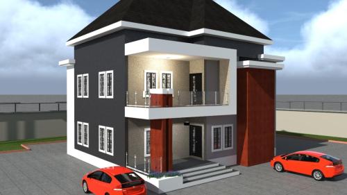 4 bedroom duplex house plan