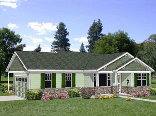 Bungalow Exterior design plan 