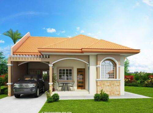 Bungalow House Plan with Three Bedrooms