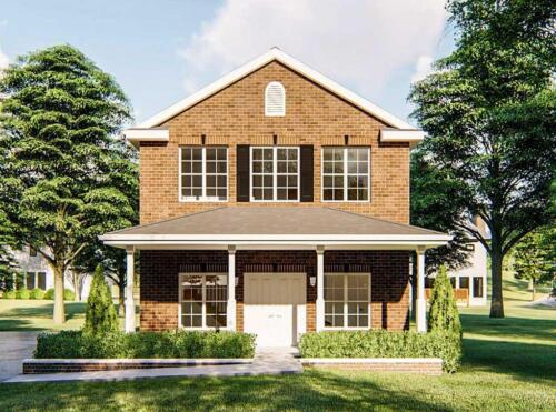 Carriage House Plan with a Traditional Brick Exterio