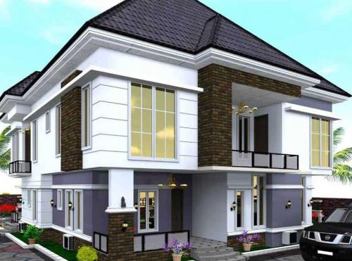 Contemporary-5-bedroom-duplex-house-design-with-pentfloor