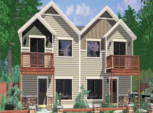 Duplex-house-plans-house-plans-with-rear-garages