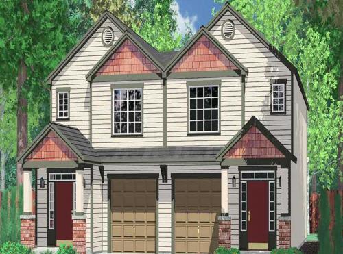 Duplex-row-house-plans