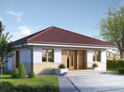 Enthralling Modern Bungalow House with Traditional Accent