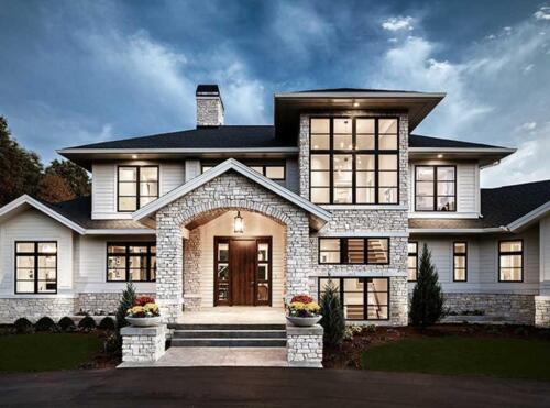 Exterior contemporary house design plan