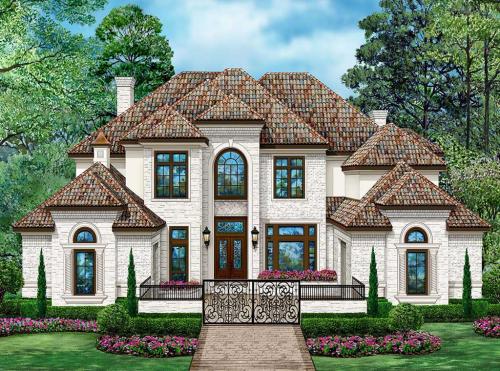 Luxury-Traditional-Home-Plan-with-Front-Motor-Court