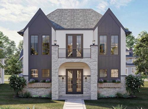 Modern-House-Plan-with-3-Beds-Upstairs