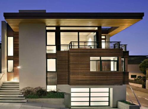 Modern design aesthetic house exterior