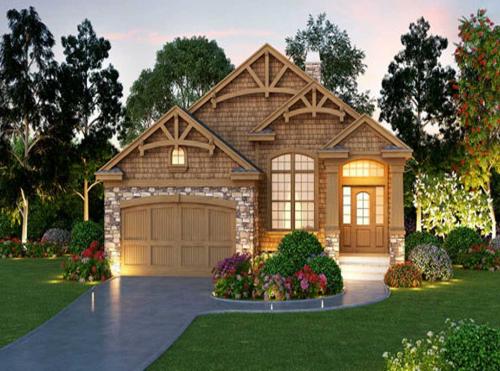 Narrow-Lot-Rustic-Craftsman-Home-Plan