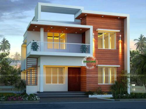 Simple small modern small house exterior wall home design