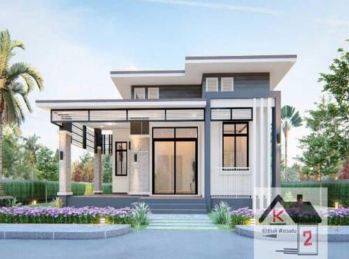 Single Storey Contemporary House with Splendid Exterior Design