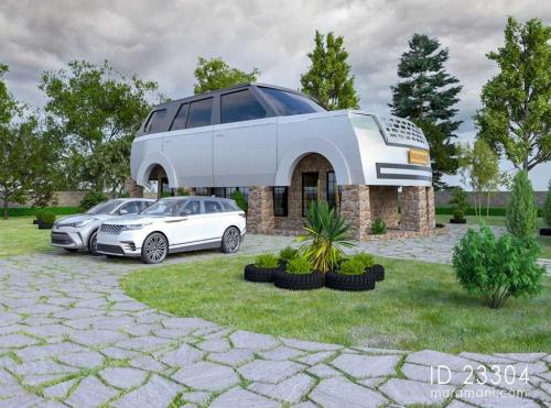 Three-Bedroom-Range-Rover-Car-House