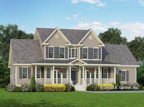 Traditional-Home-Plan-with-Matching-Front-and-Rear-Porches