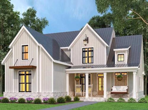 Two-Story-Home-Plan-with-Rear-Wrap-Around-Porch