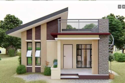 80 sq m modern bungalow house design with roof deck